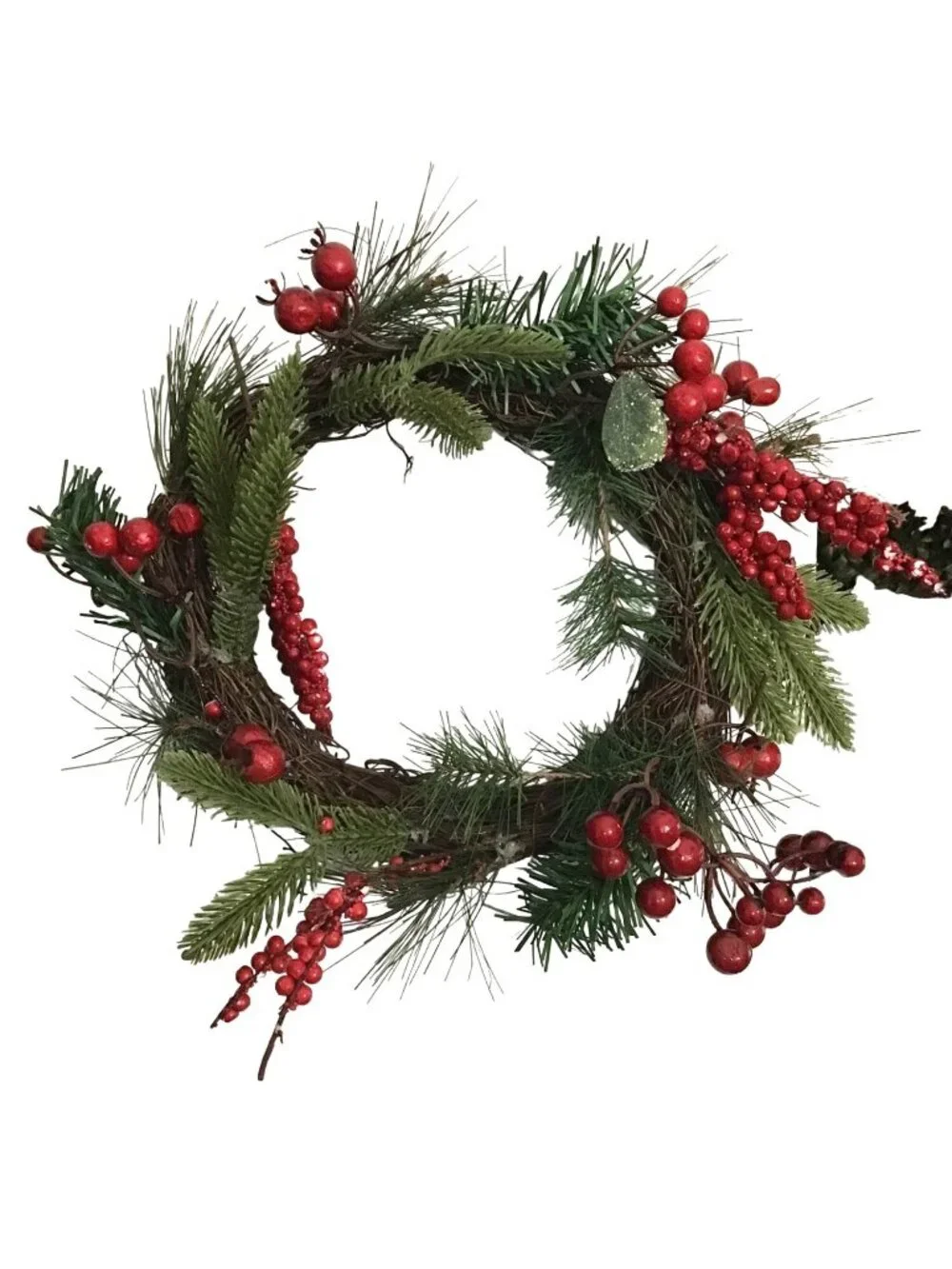 SET OF 2- 10 INCH DECORATIVE ARTIFICIAL MYRTLE CHRISTMAS WREATH